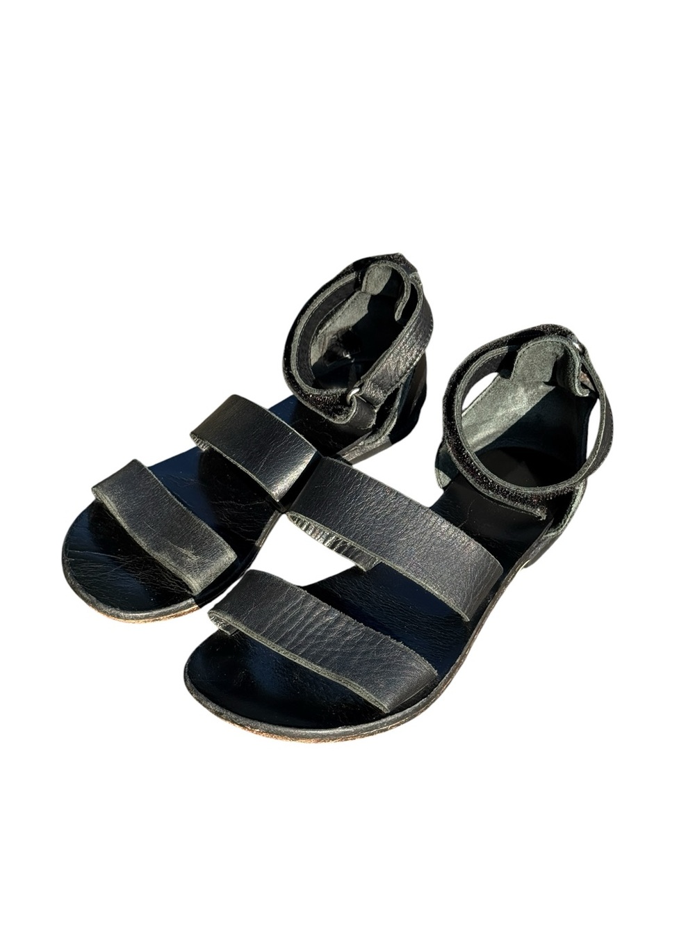 Bonpoint Paris Black Leather Ankle Strap Sandals EU 29 Kids US 11.5–12